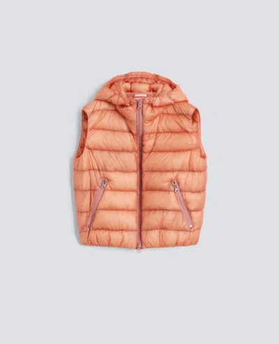 Aspesi Gilet Ultraleger En Nylon Ripstop In Orange