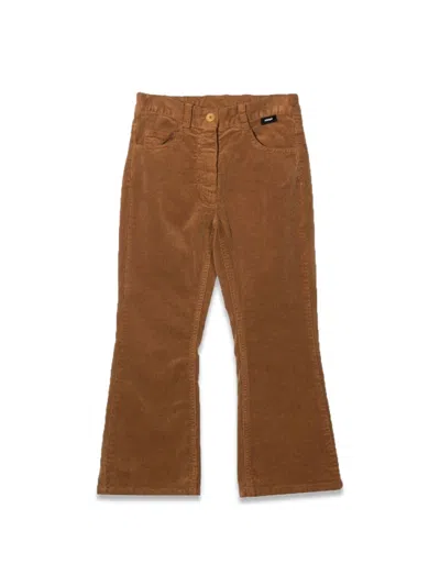 Aspesi Girls' Wide Bottom Mini Pants In Brown