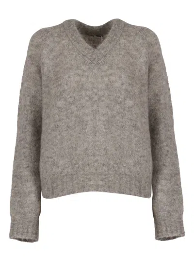 Aspesi V-neck Sweater In Gray