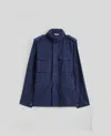 Aspesi Mini Field High-neck Zip-up Jacket In Bluette