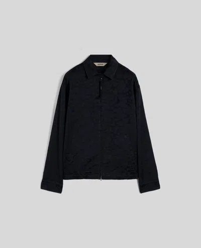 Aspesi Giubbotto Laurel In Jacquard Di Cotone - Navy
