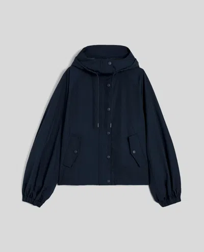 Aspesi Giubbotto Lea In Micro Twill Di Nylon - Blu Navy