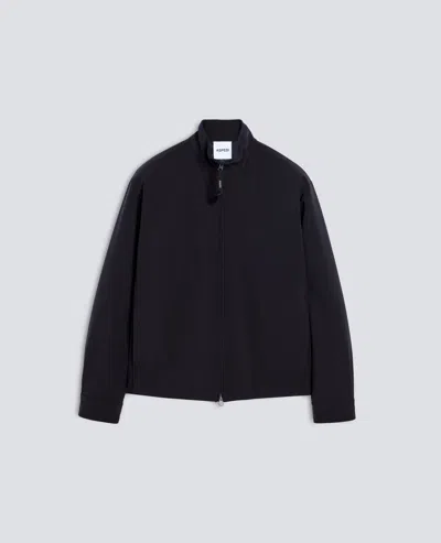 Aspesi Giubbotto Twill Di Poliestere - Navy In Black