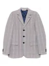 Aspesi Glen-plaid Blazer In Blue