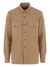 Aspesi Camicia Glenn In Misto Lino - Terra In Neutrals