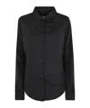 Aspesi Glue Press-stud Overshirt In Black