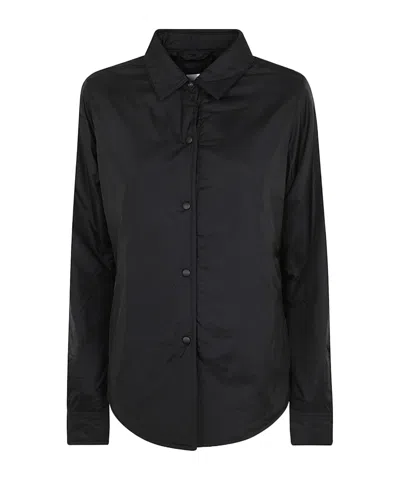 Aspesi Glue Press-stud Overshirt In Black