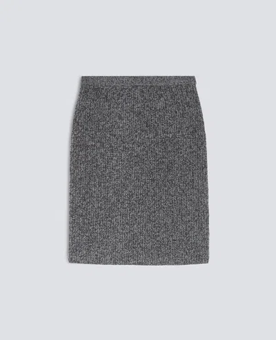 Aspesi Marl-knit Pencil Mini Skirt In Gray