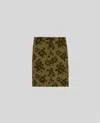 Aspesi Gonna In Cotone Con Stampa Hibiscus - Fiore Militare In Fiore Militare