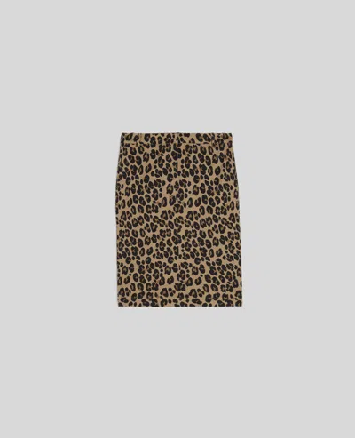 Aspesi Gonna In Cotone Con Stampa Leopardo - Maculato