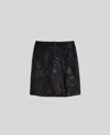 Aspesi Gonna In Jacquard Lurex - Nero In Nero