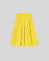 Aspesi Cotton Midi Skirt In Giallo