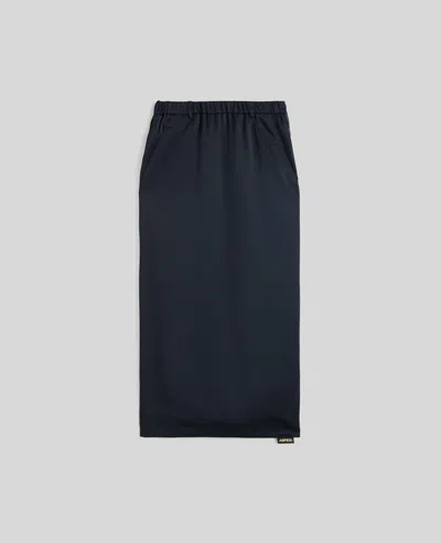 Aspesi Gonna Lunga In Raso Di Poliestere - Navy
