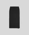 Aspesi Gonna Lunga In Tecno Micro French Terry - Nero In Nero