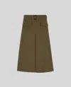 Aspesi Gonna Meari In Tela Di Nylon Idrorepellente - Militare In Militare