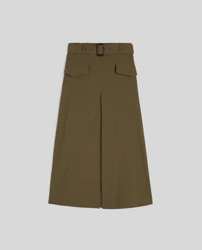 Aspesi Gonna Meari In Tela Di Nylon Idrorepellente - Militare