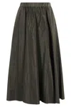 Aspesi Elastic-waist Flared Skirt In Gray
