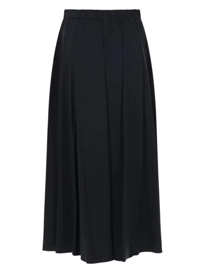 Aspesi Gonna Midi In Popeline In Black