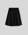 Aspesi Gonna Ritia Con Tulle E Swarovski - Nero In Nero