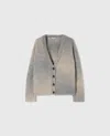 Aspesi Gradient-effect Alpaca Cardigan In Gray