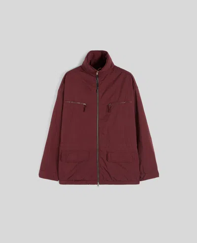 Aspesi Gravel Nylon Blend Jacket In Burgundy