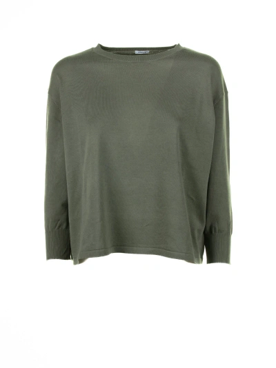 Aspesi Green Crew Neck Sweater In Verde