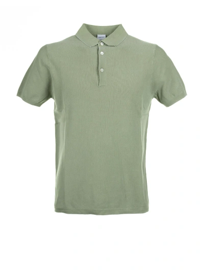 Aspesi Green Short-sleeved Polo Shirt In Salvia