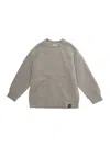 Aspesi Logo-tab Cotton Sweatshirt In Basalto
