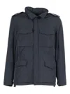Aspesi Man Jacket Midnight Blue Size M Polyester, Polyamide In Blue