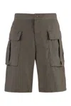 Aspesi Grey Solid Shorts In Gray
