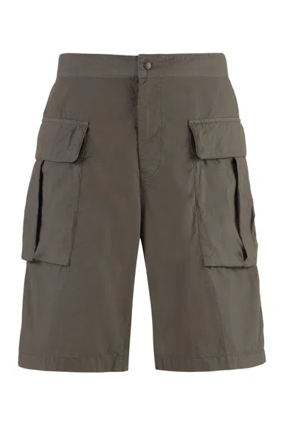 Aspesi Grey Solid Shorts In Gray