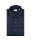 Aspesi Half-button Shirt In Blue