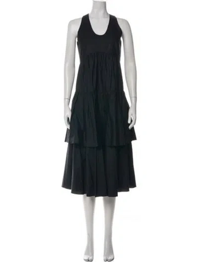 Pre-owned Aspesi Halterneck Midi Length Dress In Black