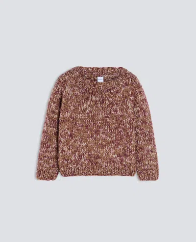 Aspesi Handmade Virgin Wool And Mohair Crew-neck Knit - Brown