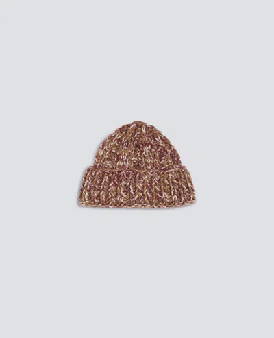 Aspesi Handmade Virgin Wool And Mohair Yarn Beanie - Brown