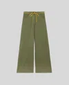 Aspesi Cotton And Linen High-waisted Trousers