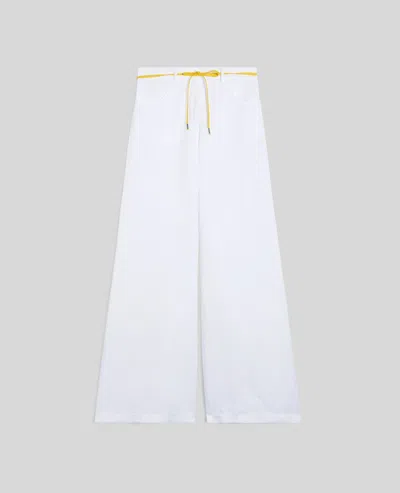 ASPESI HERRINGBONE LINEN-BLEND TROUSERS