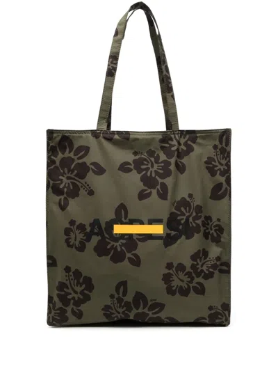 Aspesi Hibiscus-print Tote Bag
