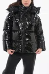 Aspesi Hidden Buttoning Gummo Down Jacket In Black