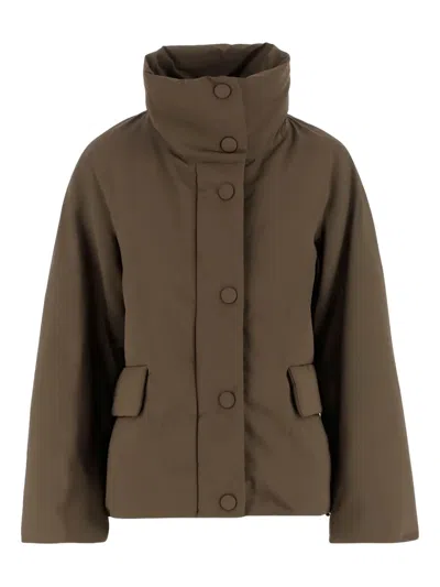 ASPESI HIGH-COLLAR BUTTON-FASTENING COAT