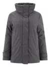 Aspesi High-collar Jacket In Gray