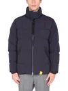 Aspesi High Neck Down Jacket In Blue