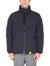 Aspesi High Neck Down Jacket In Blue