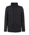 Aspesi Man Jacket Midnight Blue Size M Polyester, Polyamide