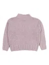 Aspesi High-neck Textured Sweater In Pink