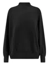Aspesi High-neck Virgin Wool Sweater In Black