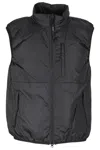 Aspesi Navy Bomber Vest With High Collar In Nero