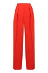 Aspesi Trousers High-waisted Wide-leg Pleated Design In Orange