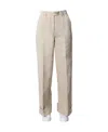 Aspesi High-rise Wide Leg Pants In Nude