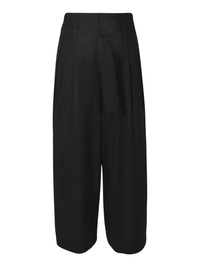 Aspesi High Waist Trousers In Black